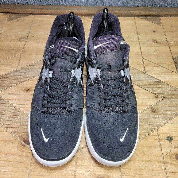 Nike SB Ishod Wair Men's 10.5 Black White Dark Grey Gum DC7232-001 Skate Shoes - Picture 3 of 11